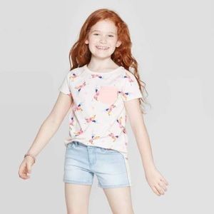 Girls Cat and Jack Unicorn Tshirt. Size 7-8